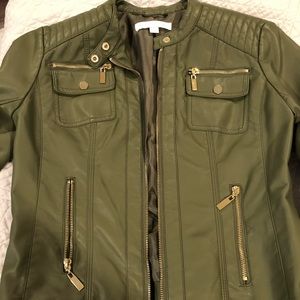 Beautiful Hunter green leather jacket-never used